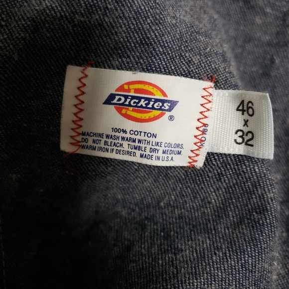 Dickies Blue Jean Denim Overalls 46 X 32 - Picture 6 of 10